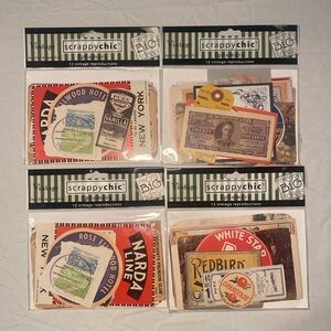 Me & My BIG Ideas Hobby Lobby Scrappy Chic 12 Vintage Reproduction Set of 4 NWT